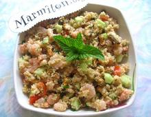 Salade de quinoa et fruits de mer