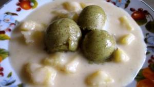 sorbet aux kiwis et sa crme  l ananas