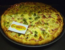 Tarte au chou romanesco et au jambon