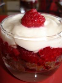 verrines aux framboises