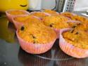 Muffins sals aux flocons d avoine parmesan olives noires et coulis de tomates