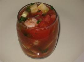 coctel de camarones (cocktail de crevettes du mexique)