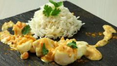 curry de poisson et riz basmati, gingembre et citronnelle