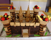 Gâteau d anniversaire château fort