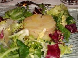petit gâteau de pommes de terre au foie gras