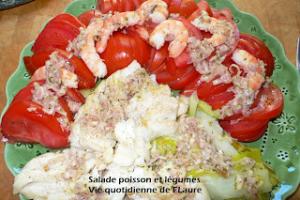 Salade poisson et légumes