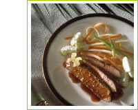 Steak  la sauce soja et aux lgumes