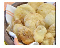 beignets aux pommes et aux bananes