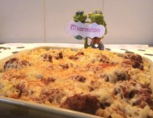 Gratin de ptes  la chair  saucisses