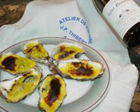 hutres chaudes gratines aux chalotes confites