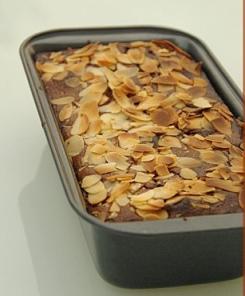 Quatre quart au chocolat  amandes et aux nectarines