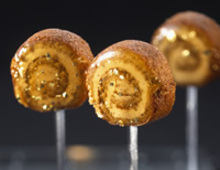 Sucettes au foie gras, noisettes et vin blanc