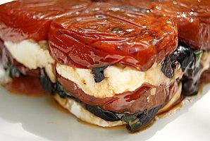 Terrine de tomates confites au chvre