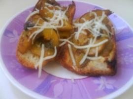 toasts grills aux champignons