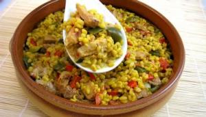 Escalopes de dinde au bl et aux poivrons