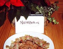 Foie de veau aux endives braises aux lardons.