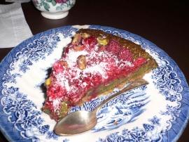 tarte framboises-pistache