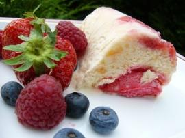 vacherin au melon et aux fruits rouges