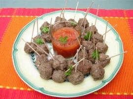 boulettes de viande pices, sauce tomate pimente