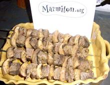 Brochettes de thon et champignons au barbecue