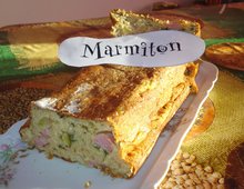 Cake au jambon, fromage et courgettes