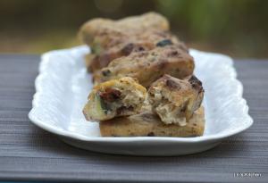 Cake sans oeuf sans lactose et sans gluten au sarrasin   la courgette  aux tomates sches et  l chalote