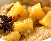 curry de veau  l ananas et au citron vert