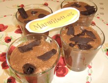 Mousse chocolat noir-banane en verrines