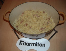 Riz au lard et aux oignons