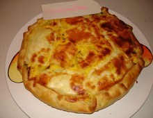 Tarte aux poireaux et au Saint-Nectaire