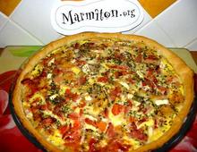 Quiche tomate, jambon, chvre