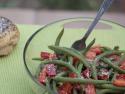 Salade de haricots verts poivron rouge sésame et graines de courges