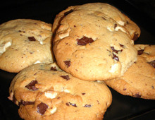 Cookies aux ppites de chocolats noir et blanc