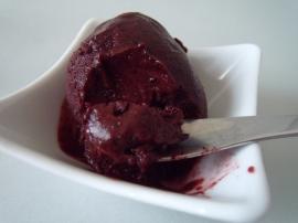 sorbet aux myrtilles