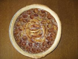 tarte  la banane et pommes au lait de coco