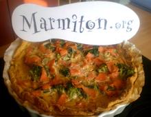Tarte crmeuse saumon brocolis poireaux