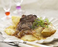 ctes de porc au miel et  l ananas