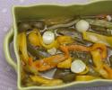 Trio de poivrons marins et ail confit au four