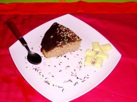 gâteau crème de marron et glaçage au chocolat noir