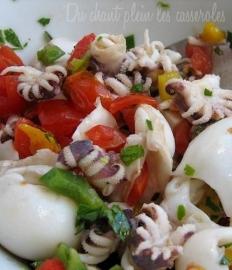 salade de calamars pour antipasti italiens