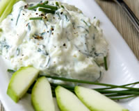 concombres au fromage blanc et ciboulette
