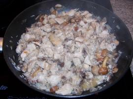 risotto au poulet et champignons