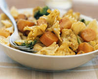 salade de farfalles aux lgumes et au curry
