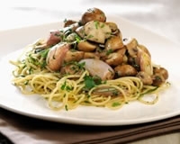 spaghettis aux champignons