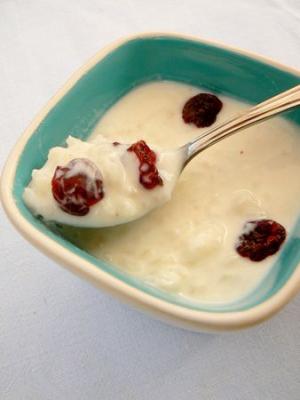 Petit djeuner minceur riz au lait  l agar agar et baies de Goji