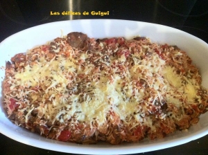 GRATIN DE RIZ AU THON ET CHAMPIGNONS  