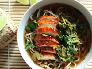Soupe chinoise au poulet laqu  