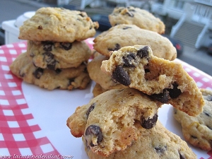 Biscuits  la pure de citrouille (potiron) et aux ppites de chocolat  