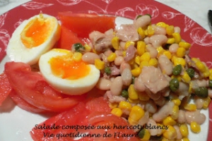 Salade compose aux haricots blancs  