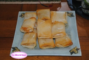 FEUILLES DE BRICK APERITIVES AU FROMAGE DE CHEVRE  
